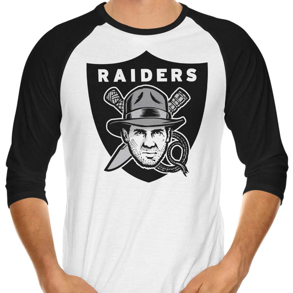 3/4 Sleeve Raglan T-Shirt - The Adventurous 'Raiders of the Lost Fan' Design