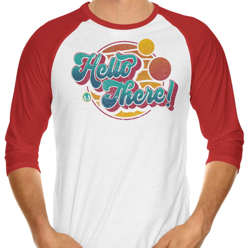 A Striking Greeting - 3/4 Sleeve Raglan T-Shirt for a Fashionable Look