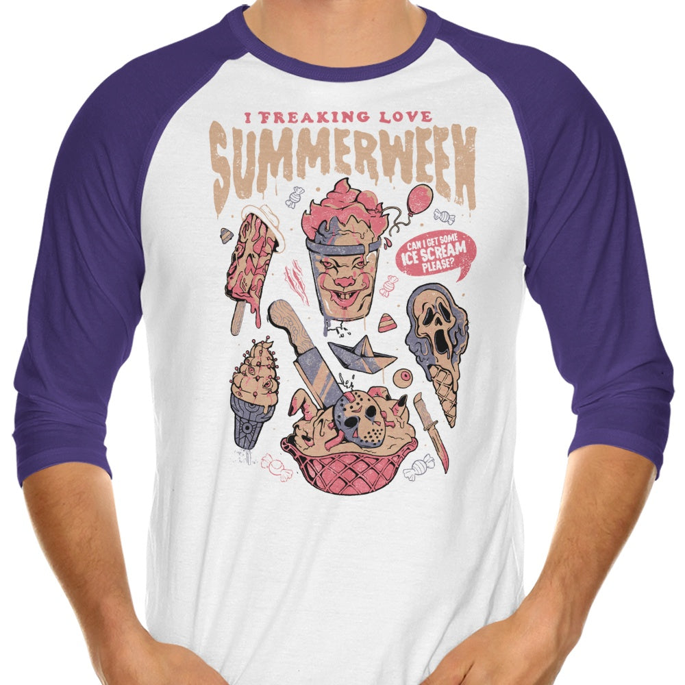 Summerween Seasonal 3/4 Sleeve Raglan Style T-Shirt for Casual Wear