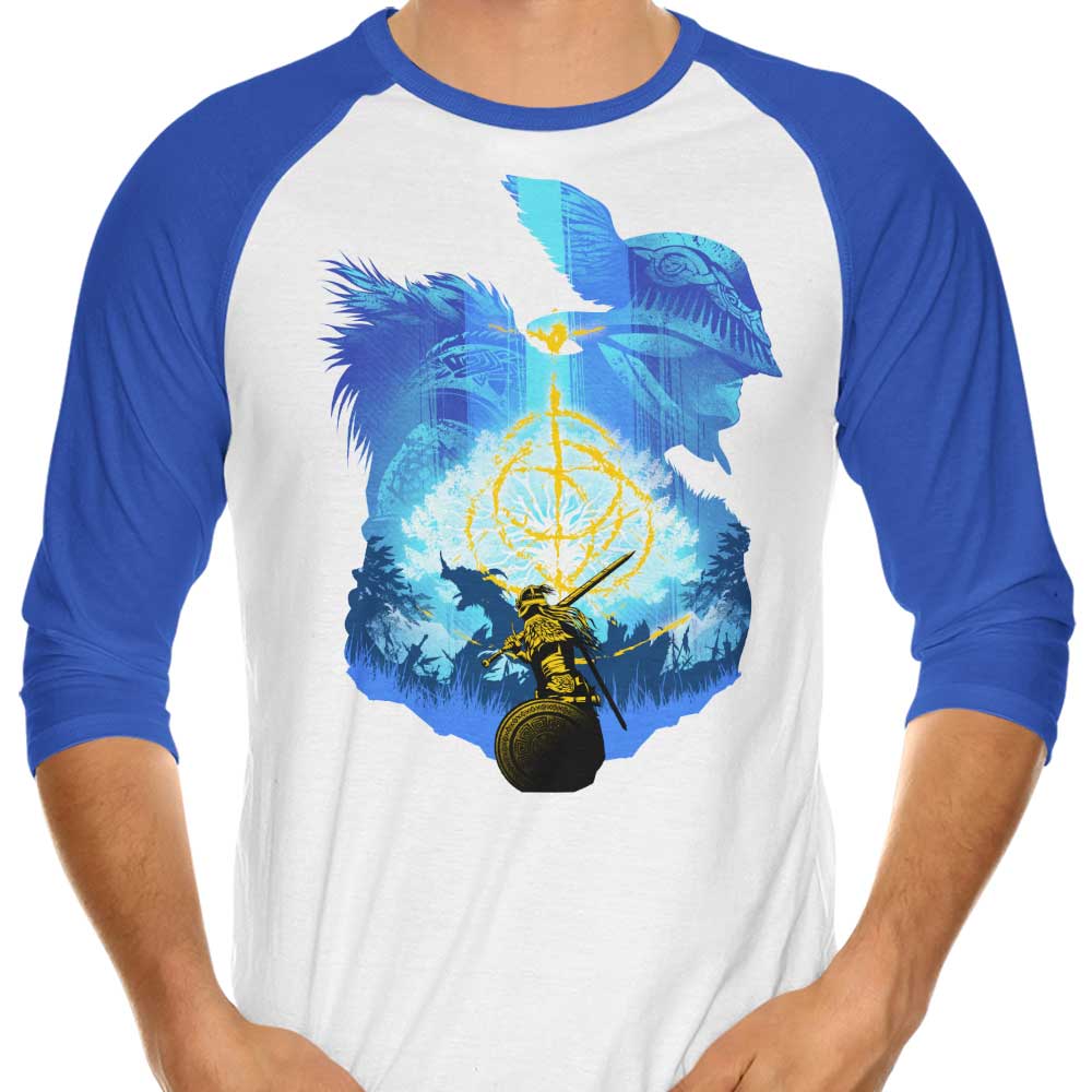 Azule Elden Adventure Stylish 3/4 Sleeve Raglan Casual T-Shirt for Daily Wear