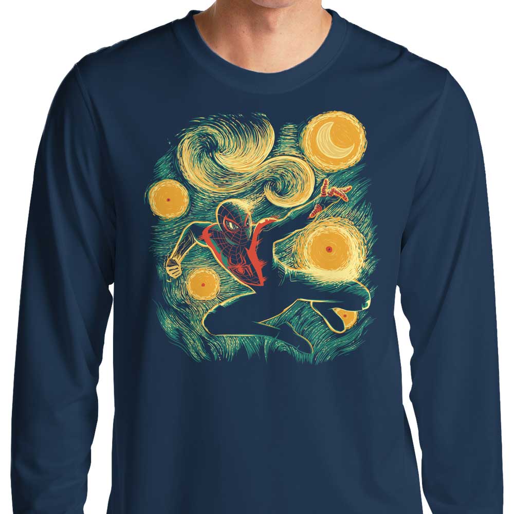 Ddjvigo's Starry Miles Comfortable Long Sleeve Crewneck T - Shirt