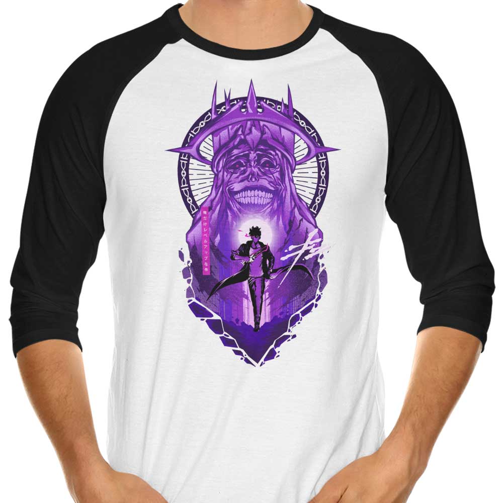 Leveling Up 3/4 Sleeve Raglan Style T-Shirt for Trendy Wear