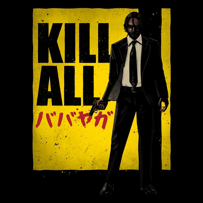 Teesgeex Kill All Long Sleeve Comfortable Crewneck T - Shirt