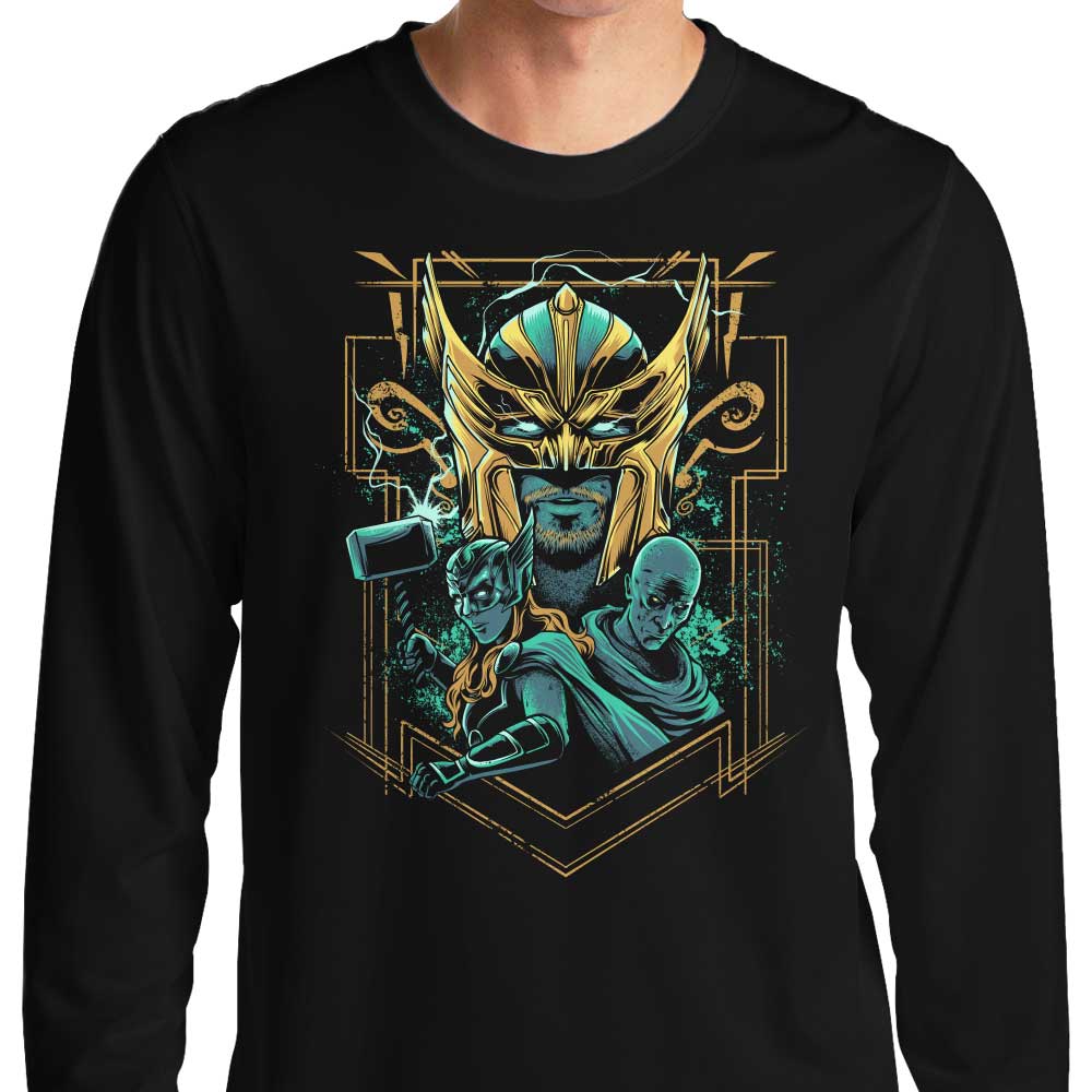 Glowing Thunder - Comfortable Long Sleeve Crewneck T-Shirt