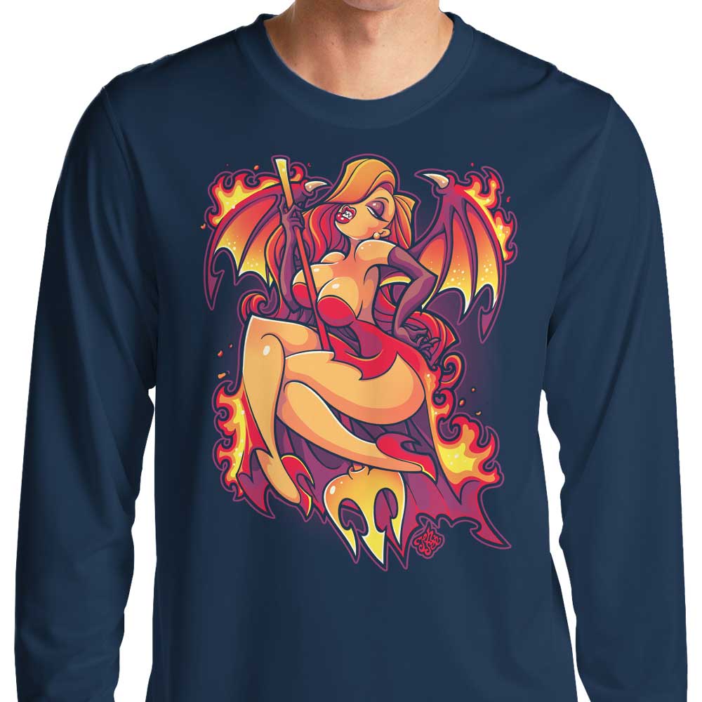 Jehsee's Fiery Long Sleeve T-Shirt - Crewneck Style