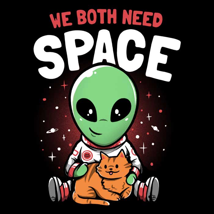 Edu.ely's Comfortable Long Sleeve 'We Both Need Space' T-Shirt