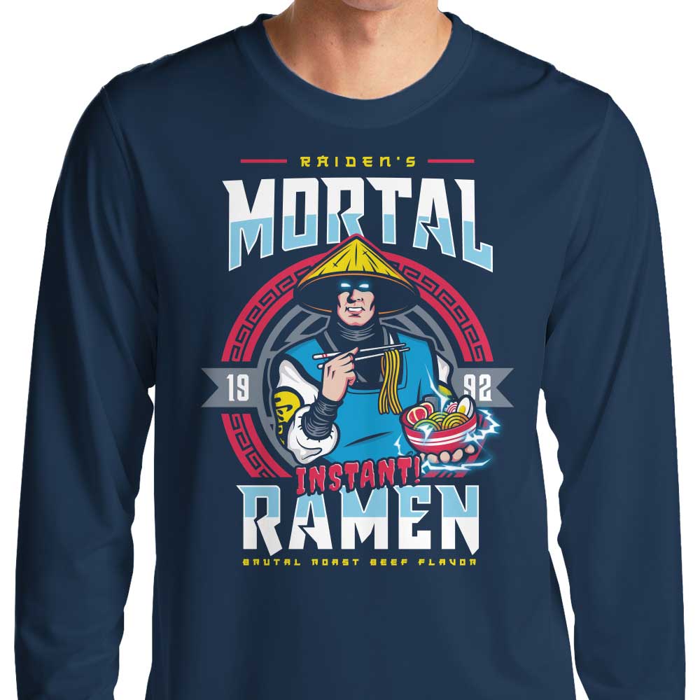 Olipop's Mortal Ramen Long - Sleeve Crewneck T - Shirt in S - 4XL Sizes