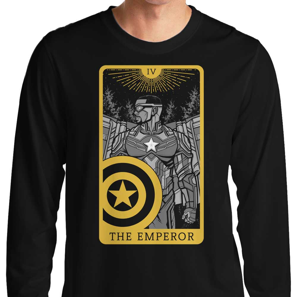 Tarot-themed The Emperor Long Sleeve Crewneck T-Shirt for All Sizes