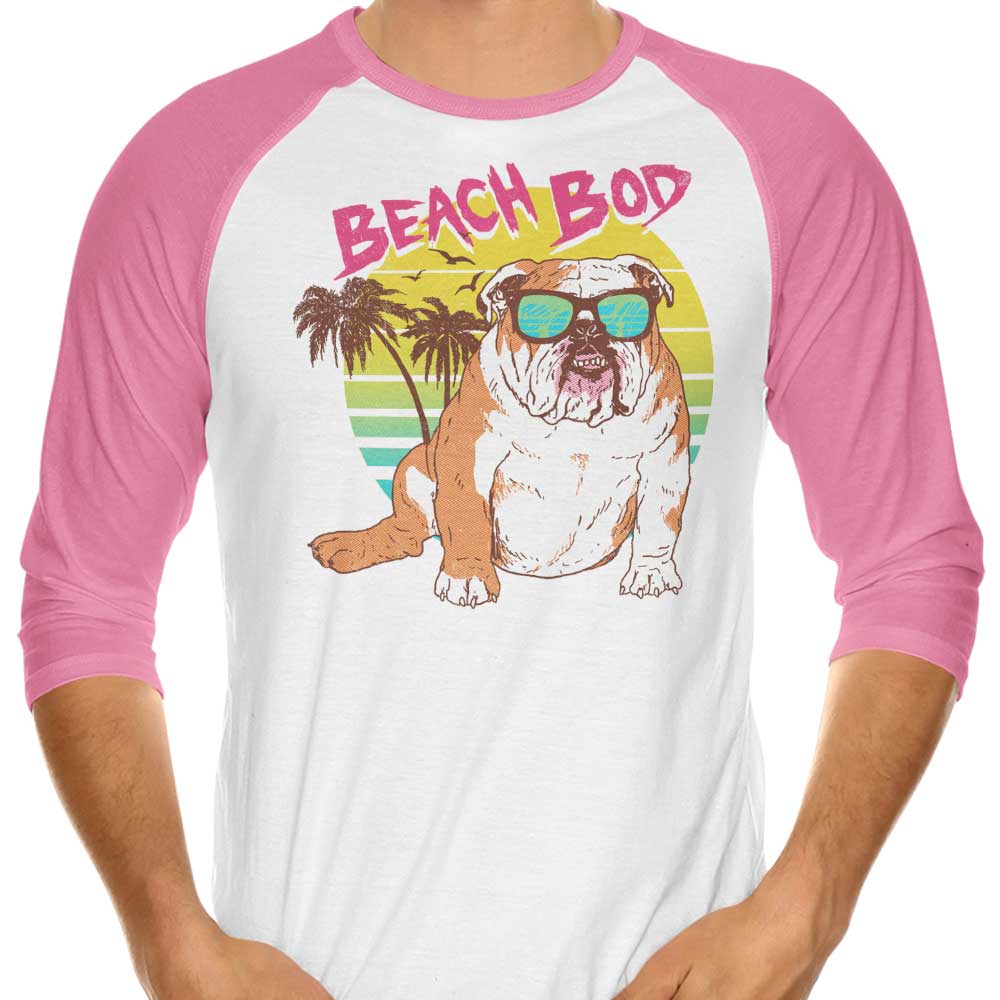 3/4 Sleeve Raglan T-Shirt for a Beach - Ready Physique - Beach Bod Style