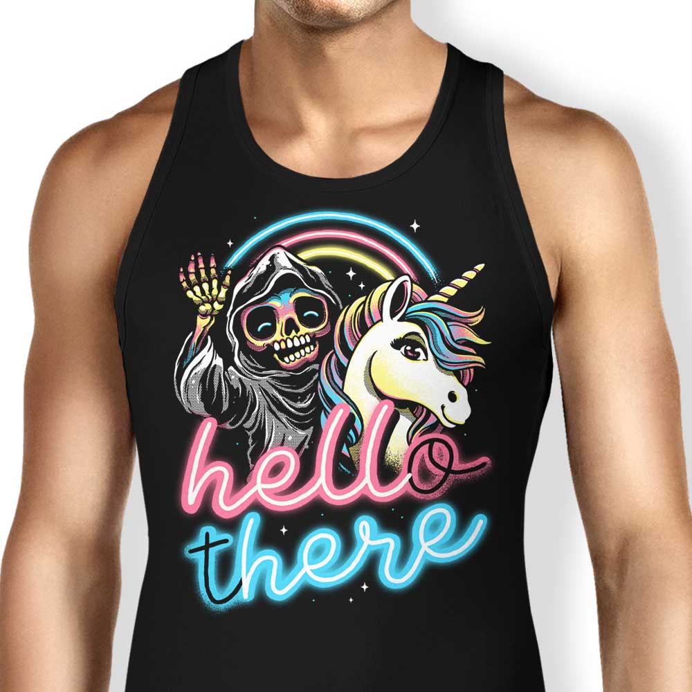 Glitchygorilla Comfortable and Lightweight 'Hello There' Tank Tops for Men and Women