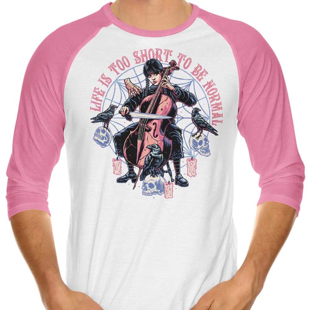 Life's Too Short - Stylish 3/4 Sleeve Raglan T-Shirt