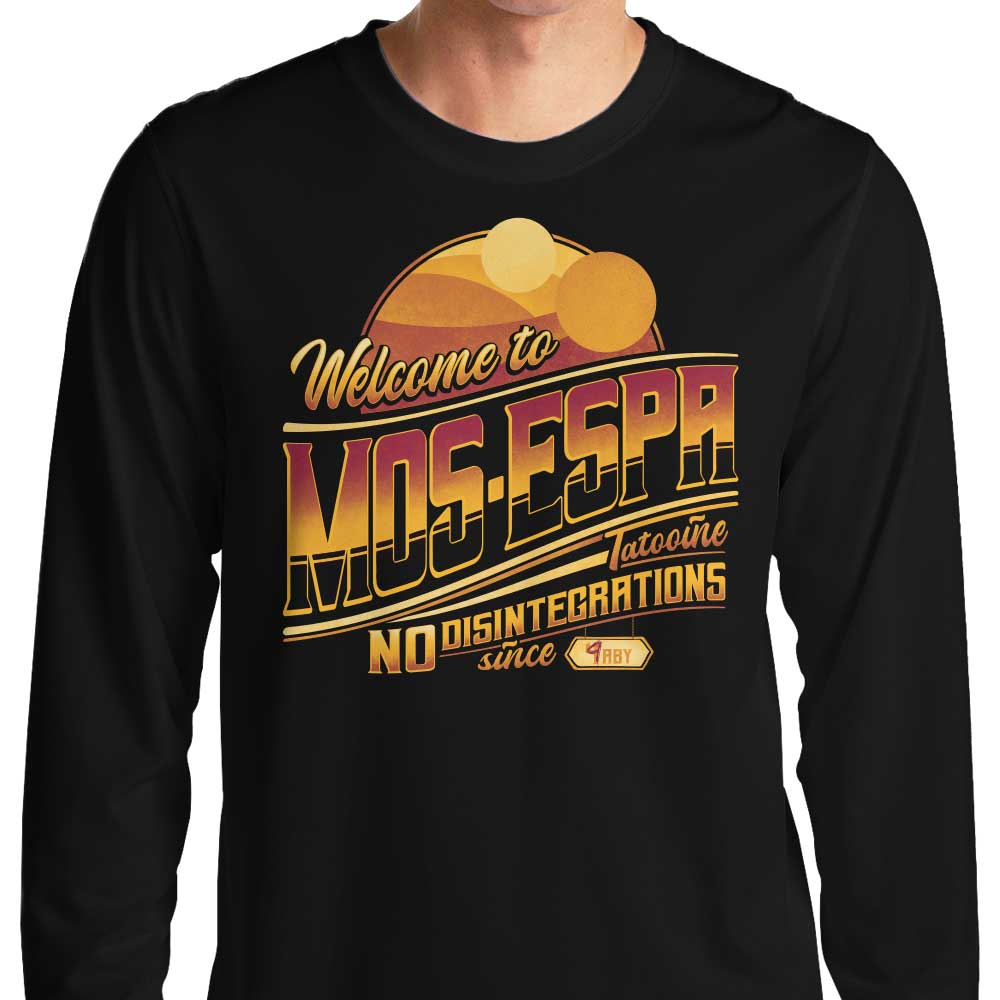 Welcome to Mos Espa Stylish Long Sleeve Crewneck T-Shirt for Fashion Lovers