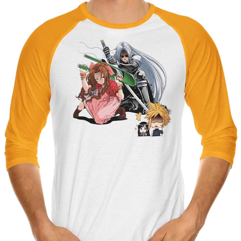 Aerith's Ultimate Weapon 3/4 Sleeve Raglan Style T-Shirt