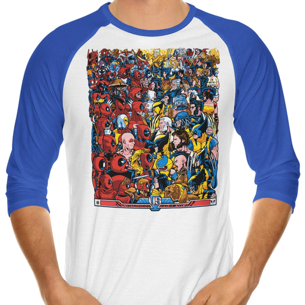 Prime Premne Design - 3/4 Sleeve Raglan 'Swords and Claws' T-Shirt