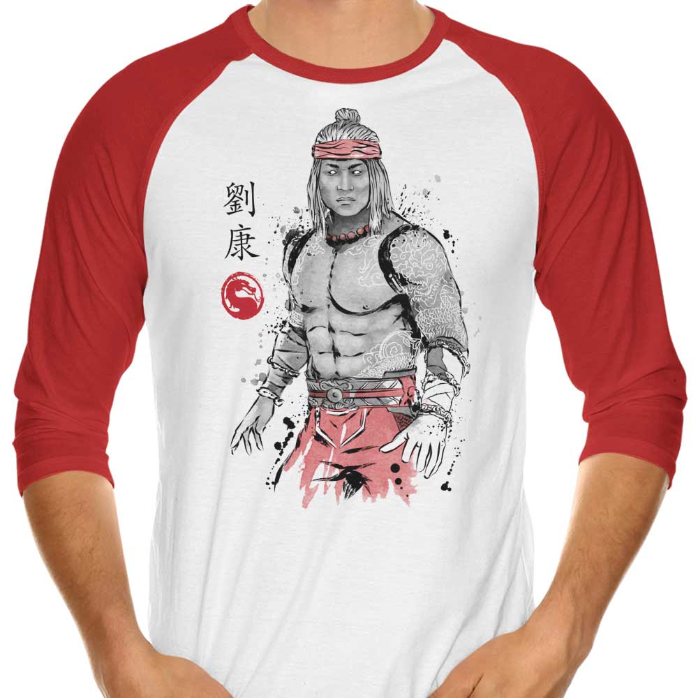 The Selected One Sumi-e Artistic 3/4 Sleeve Raglan Style T - Shirt