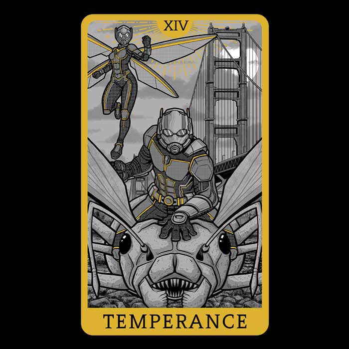 Tarot Temperance Design Long Sleeve Crewneck T - Shirt in S to 4XL