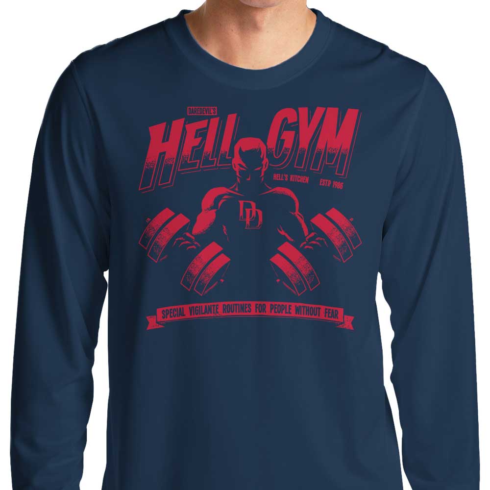 Hell Gym Premium Long Sleeve Crewneck T - Shirt in S to 4XL Sizes