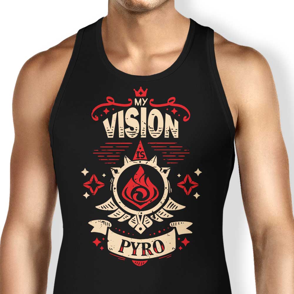 Typhoonic Art's 'My Vision is Pyro' Stylish Tank Top for Men and Women
