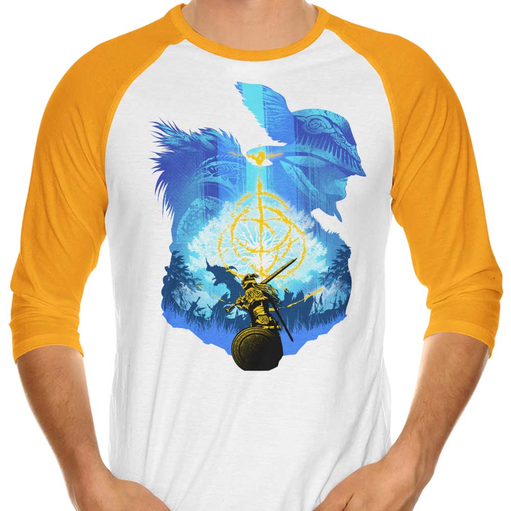 Azule Elden Adventure Stylish 3/4 Sleeve Raglan Casual T-Shirt for Daily Wear