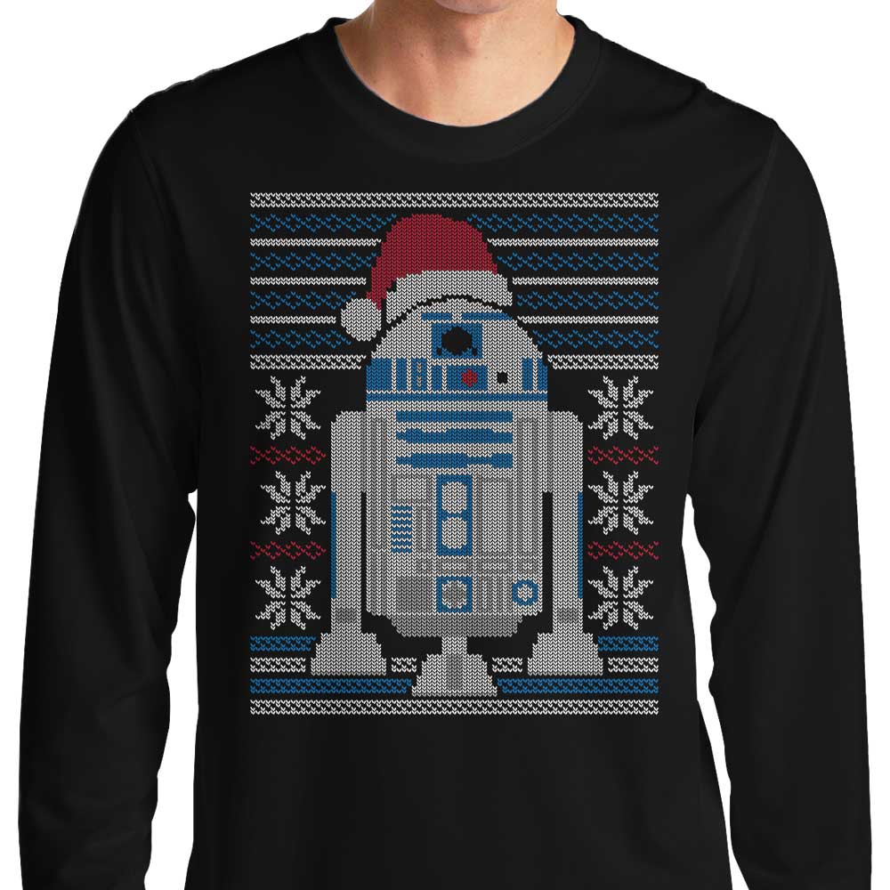 CaptainHarHar's Festive Merry Droidmas Long Sleeve Crewneck T - Shirt