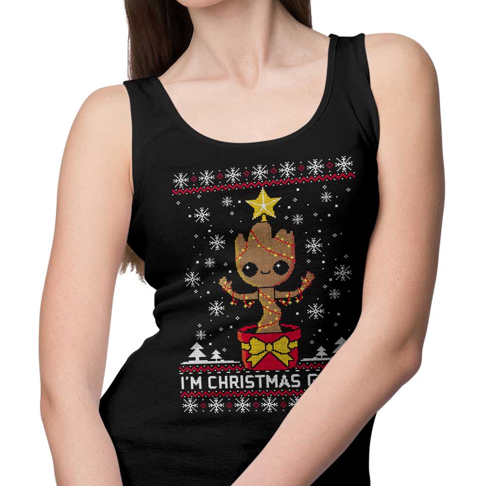 Festive Christmas Groot Themed Unisex and Women's Tank Tops