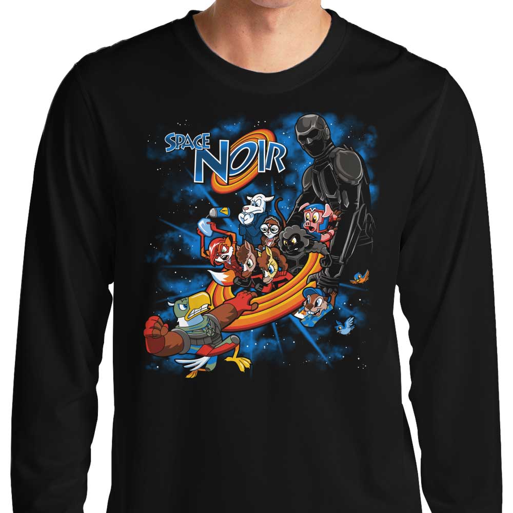 Space Noir Long Sleeve Crewneck T-Shirt by Prime Premne Design