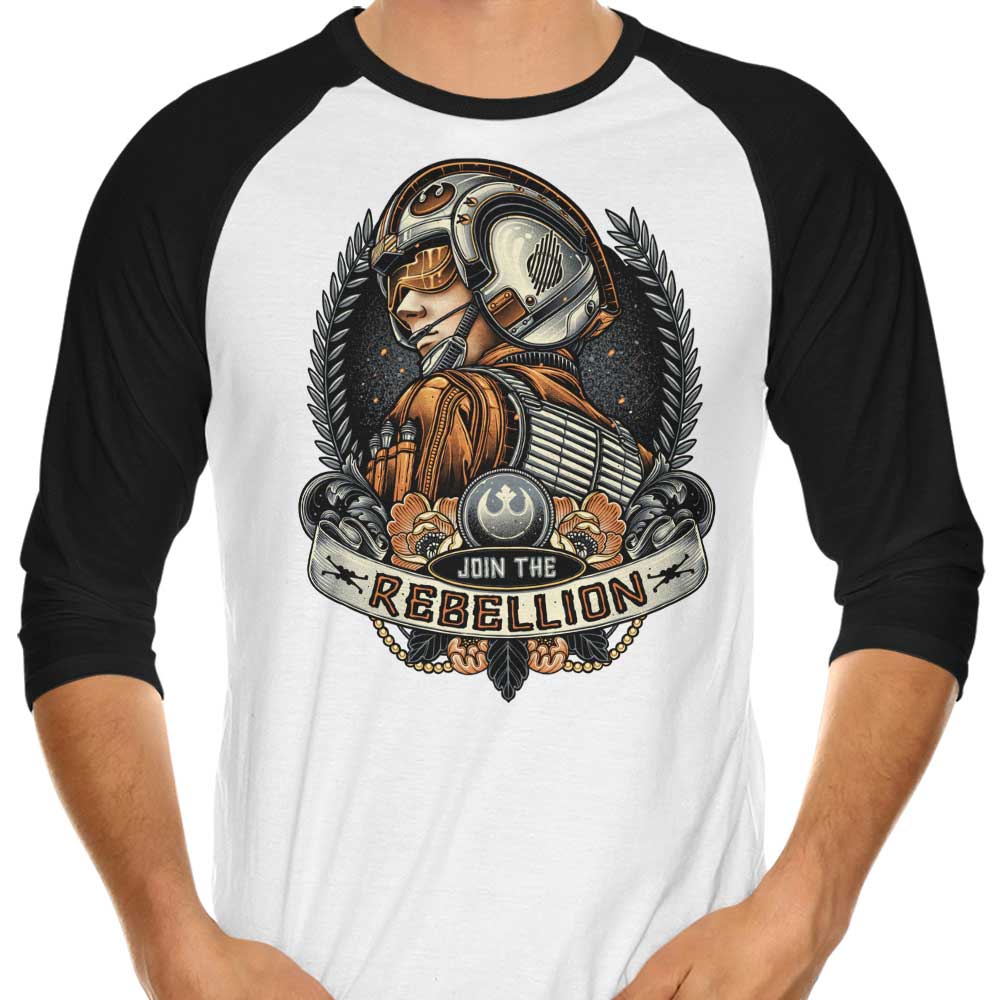 Join the Revolution - Stylish 3/4 Sleeve Raglan T-Shirt
