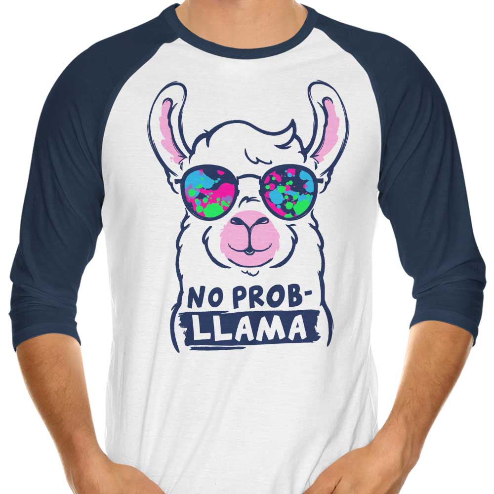 NemiMakeIt's No Probllama 3/4 Sleeve Stylish Raglan T-Shirt