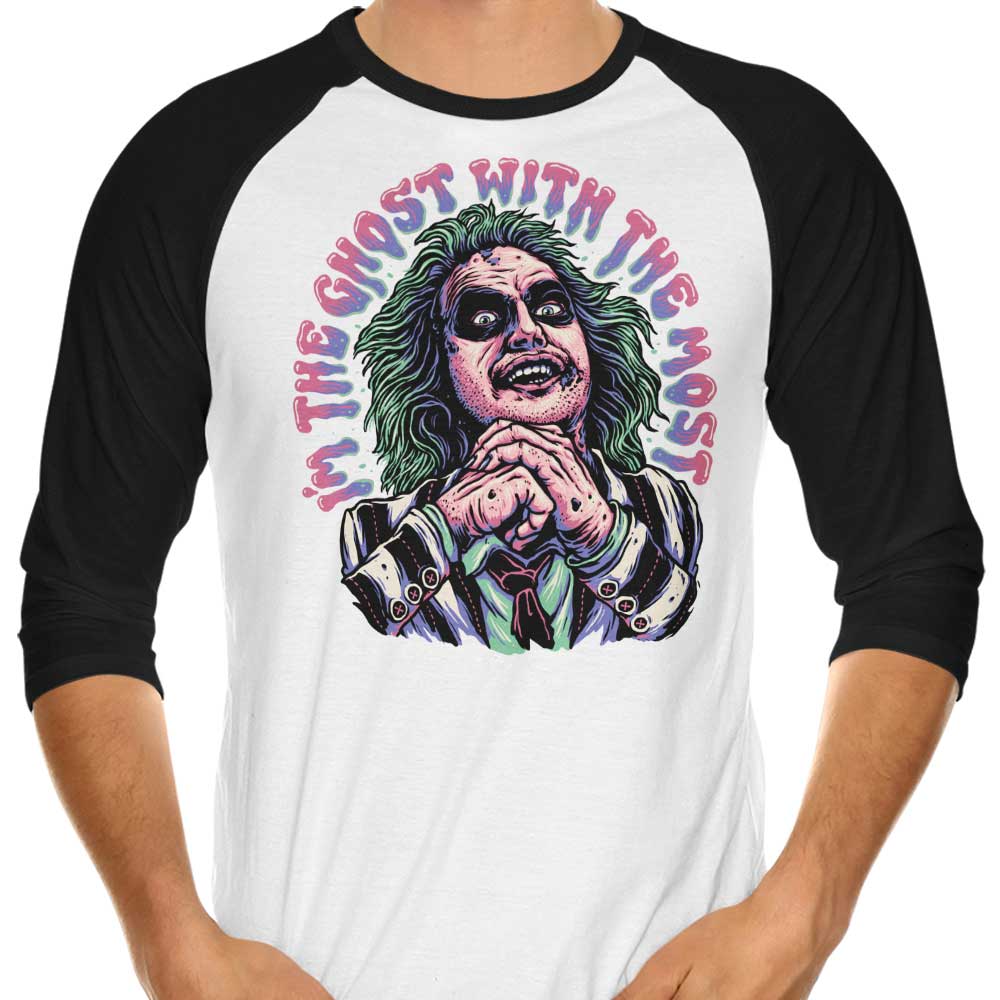 3/4 Sleeve Raglan T-Shirt - The Best Ghost Themed T-Shirt from Momma Gorilla
