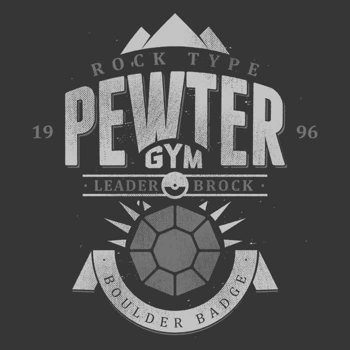 Azafran's Pewter City Gym Long - Sleeve Crewneck T - Shirt in S to 4XL