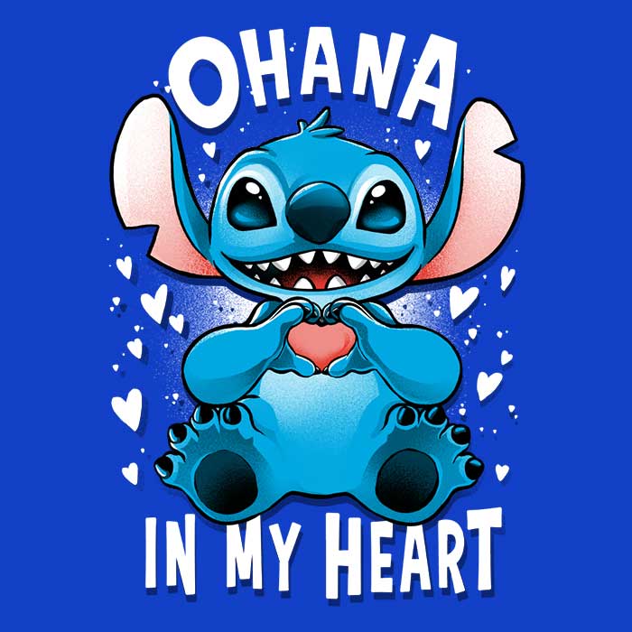 Ohana in My Heart - Stylish Long Sleeve Crewneck T-Shirt for All Sizes