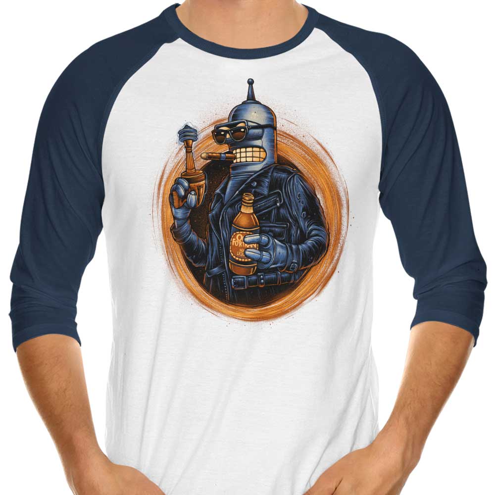 Glitchygorilla's Benderminator Three - Quarter Sleeve Raglan Style T - Shirt