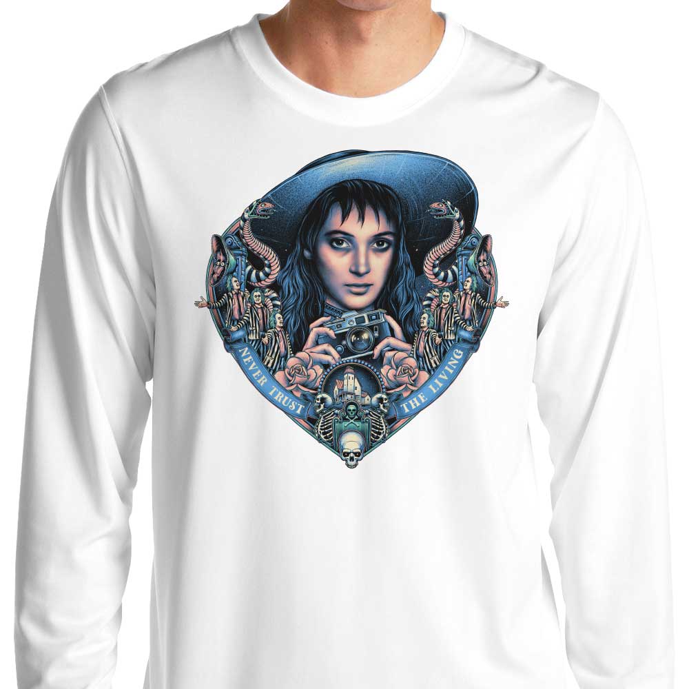 The Ghost Bride Long Sleeve Crewneck T-Shirt by Glitchygorilla