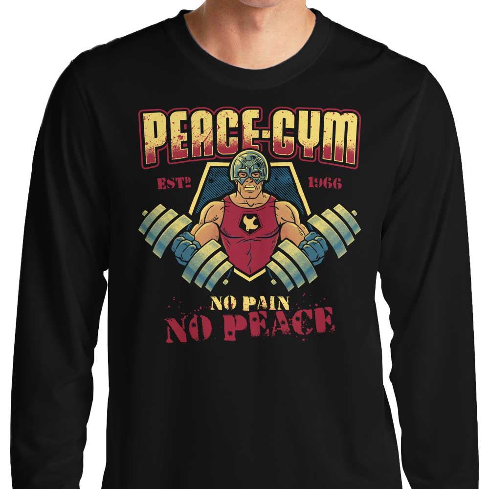 Peace Gym Men's and Women's Long Sleeve Crewneck T - Shirt for Fitness Enthusiasts