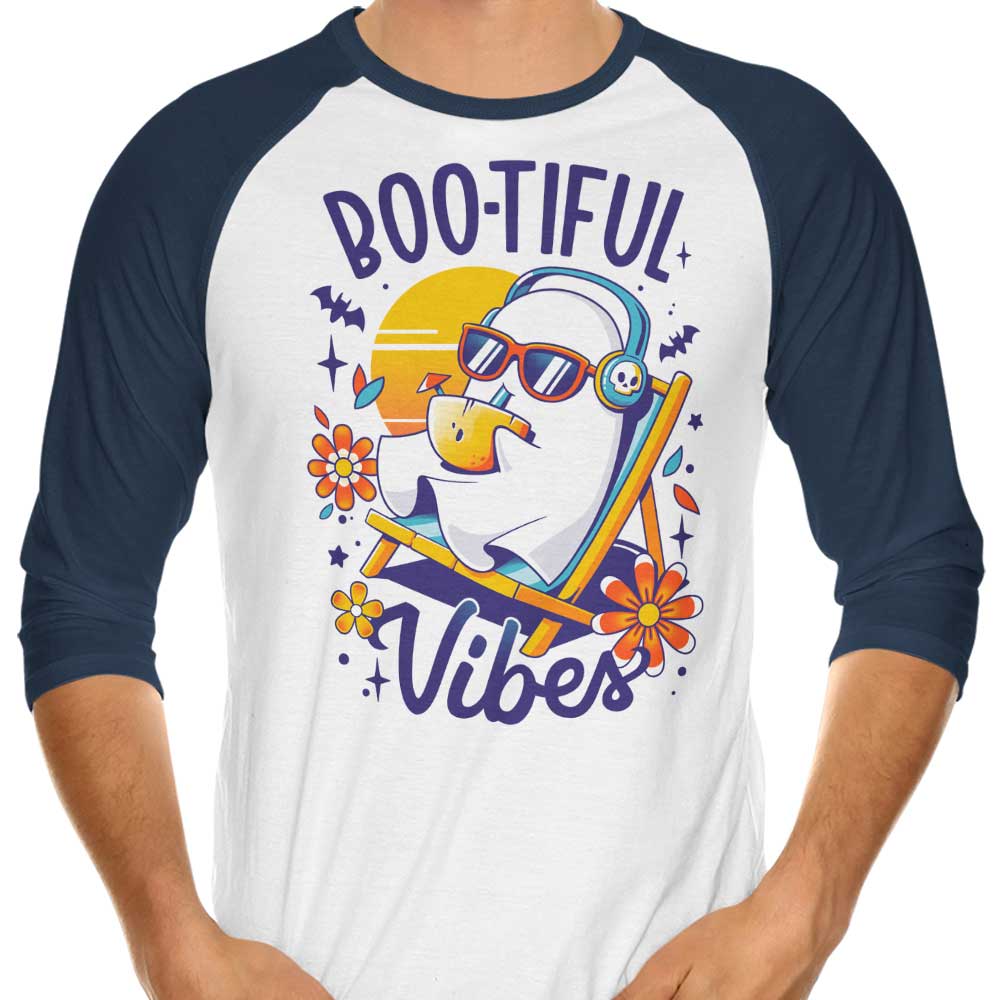 Stylish 3/4 Sleeve Bootiful Vibes Raglan T-Shirt