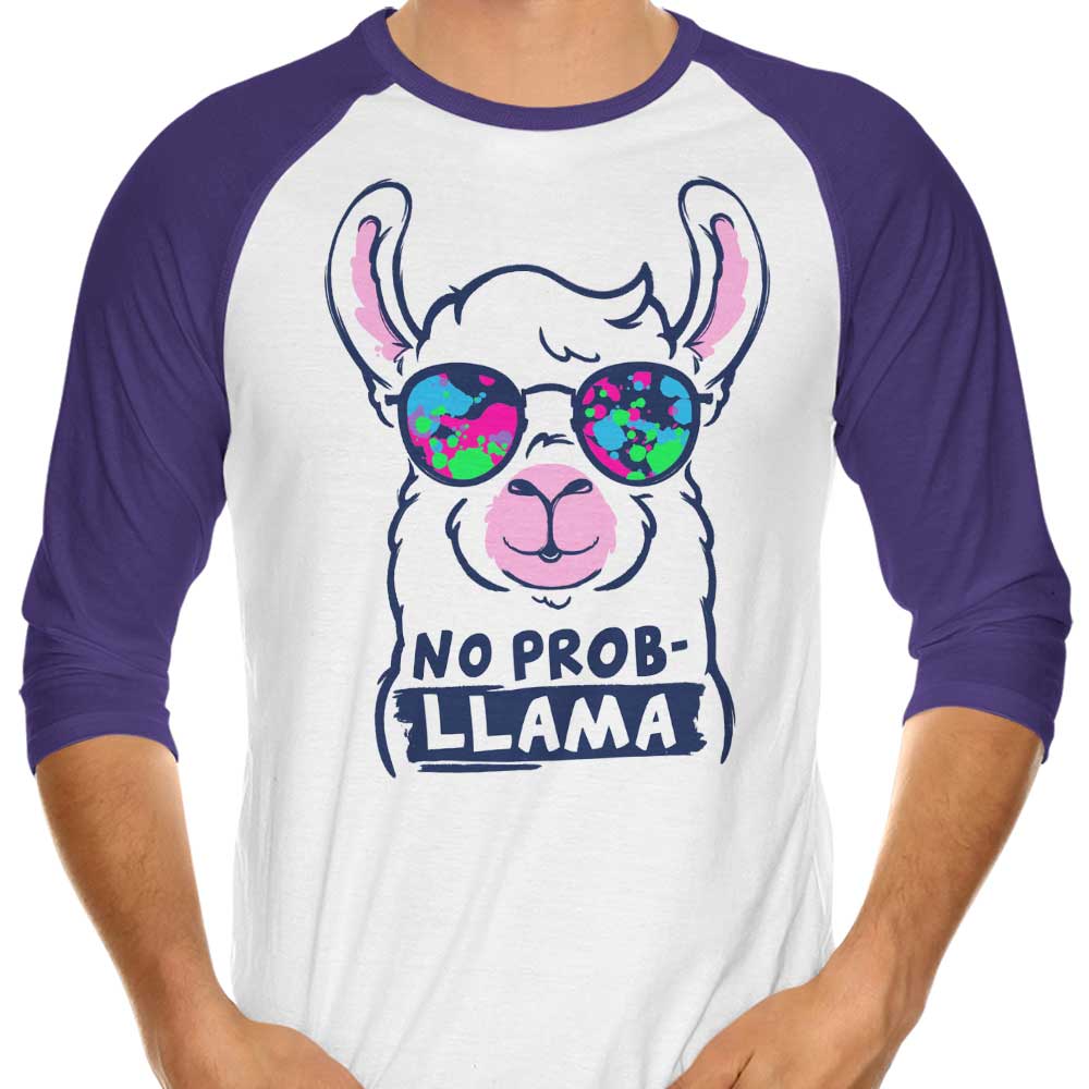 NemiMakeIt's No Probllama 3/4 Sleeve Stylish Raglan T-Shirt