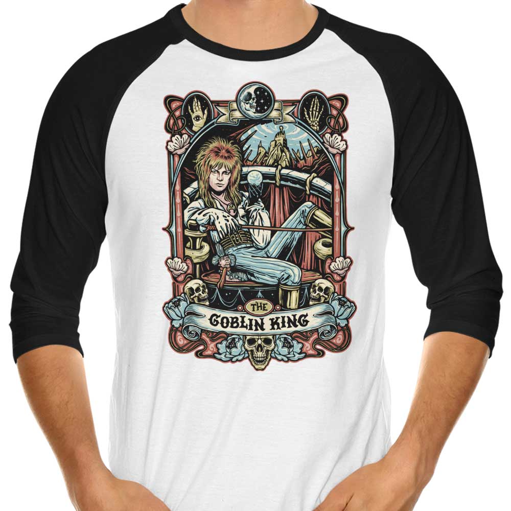 The Goblin King - Three - Quarter Sleeve Raglan Style T - Shirt for Casual Wear