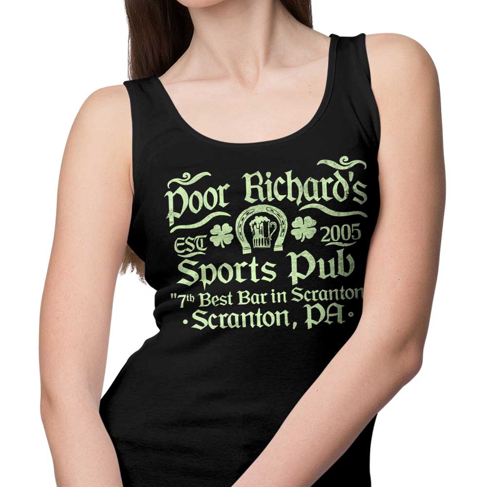Poor Richards Pub Branded Tank Tops for Men and Women by CoD Designs