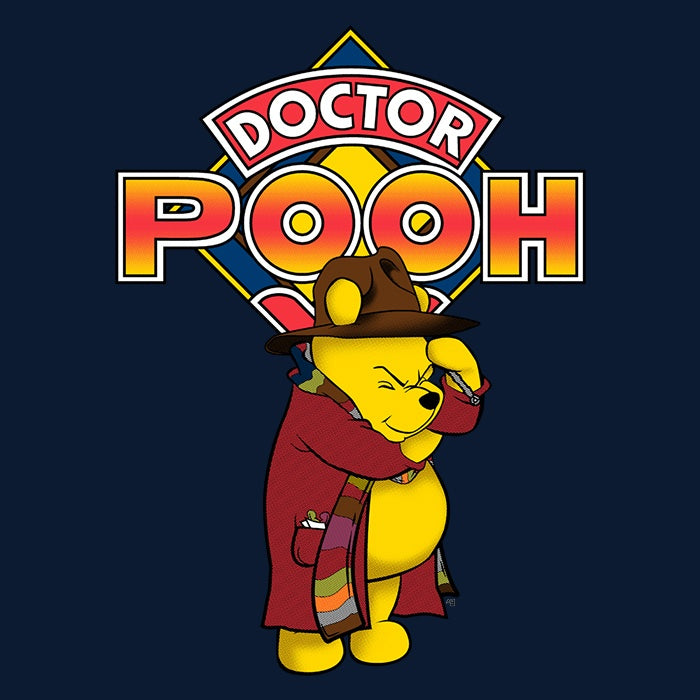 Doctor Pooh Three - Quarter Sleeve Raglan Style T - Shirt for Fashion Lovers
