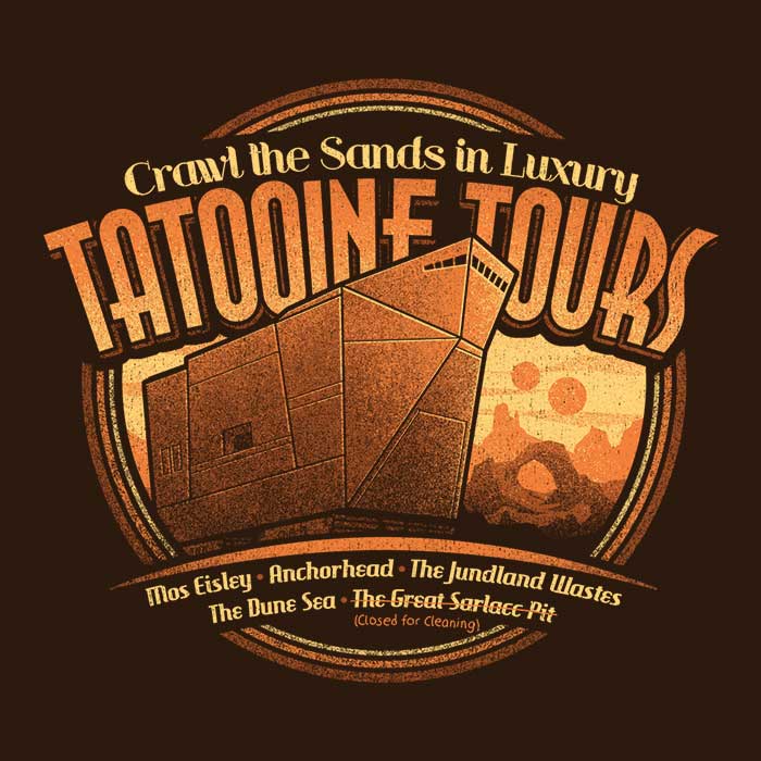 Cory Freeman Design Tatooine Tours Men's and Women's Unisex Comfortable Tank Tops