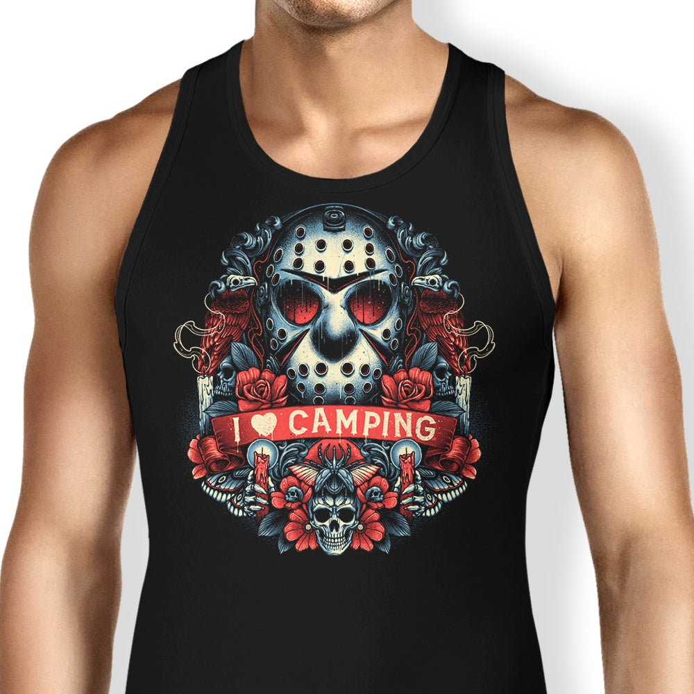 Glitchygorilla's Comfortable Camper Symbol Tank Tops for Men and Women