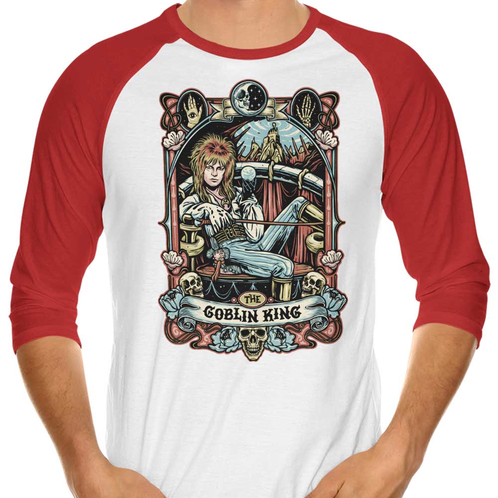 The Goblin King - Three - Quarter Sleeve Raglan Style T - Shirt for Casual Wear