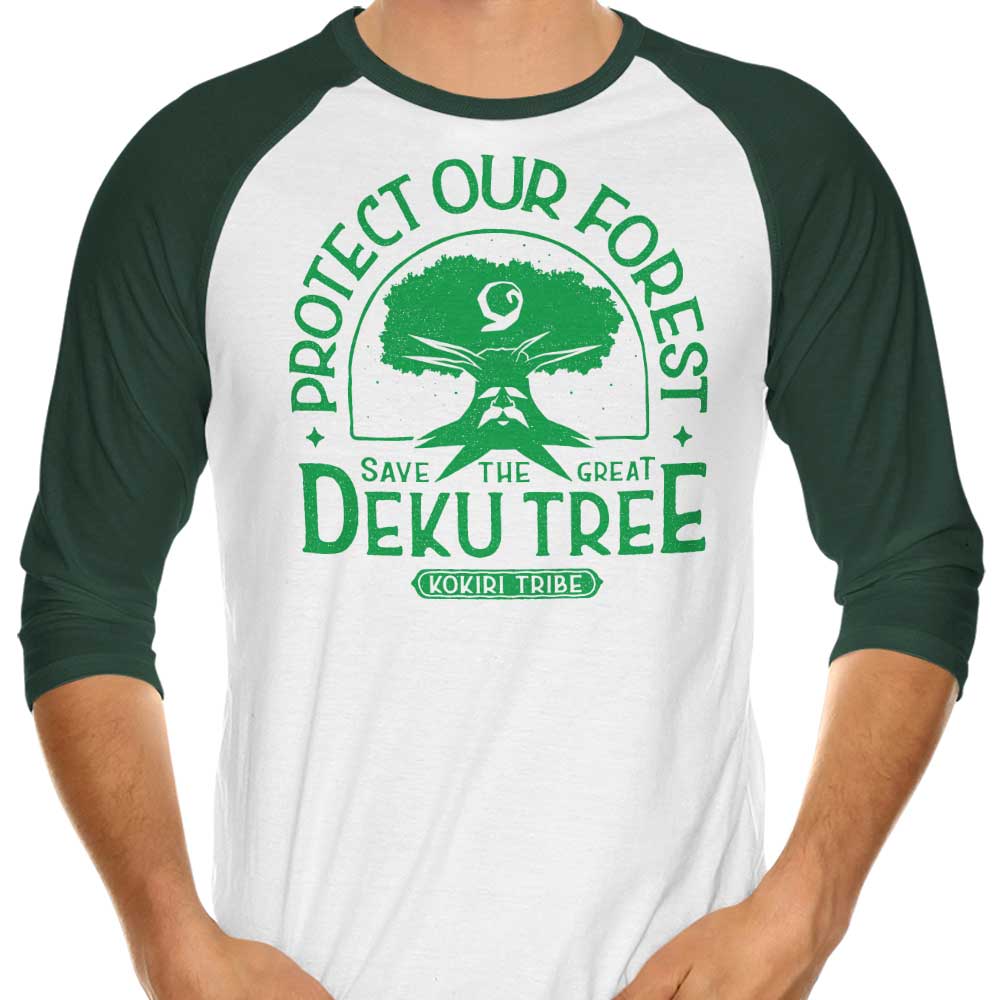 3/4 Sleeve Raglan T-Shirt for Forest Protection
