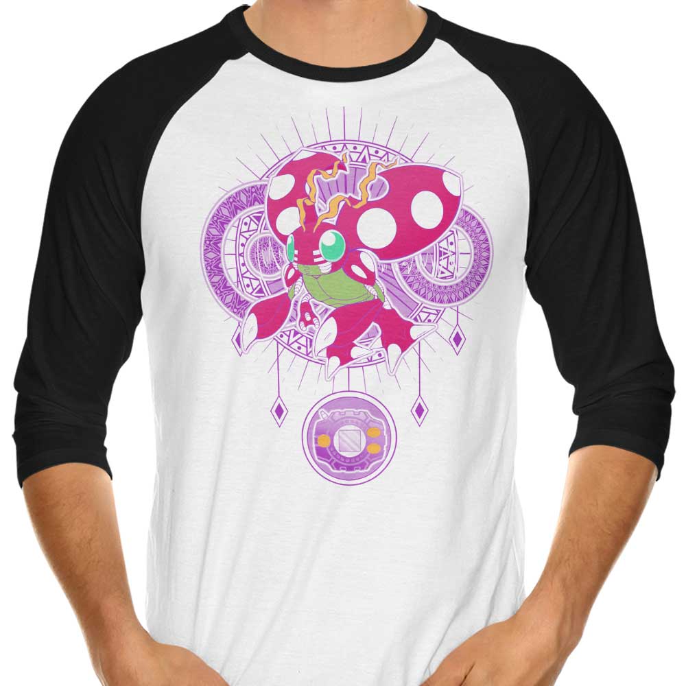 Knowledge Crest 3/4 Sleeve Raglan Style T-Shirt for Fashion Lovers
