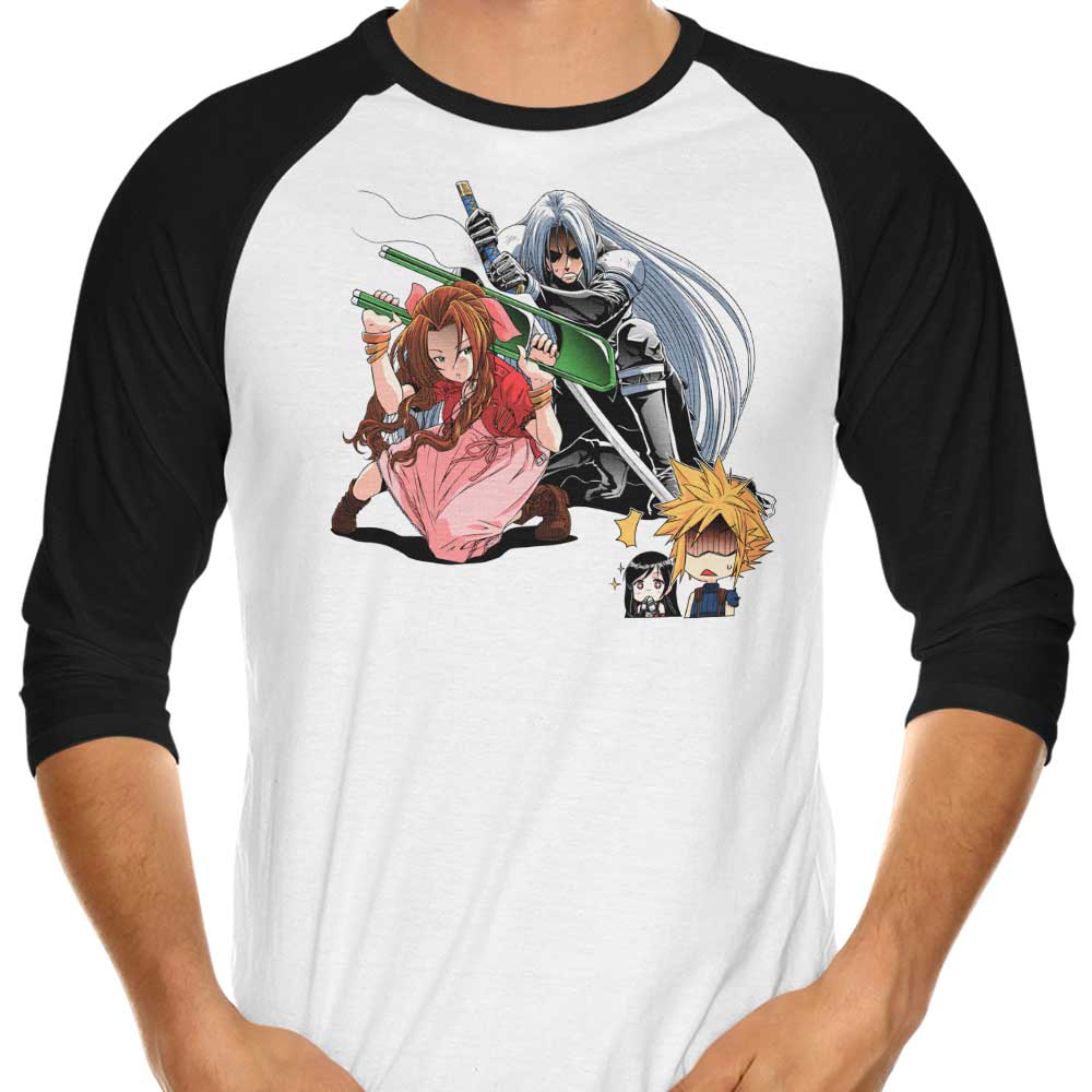 Aerith's Ultimate Weapon 3/4 Sleeve Raglan Style T-Shirt