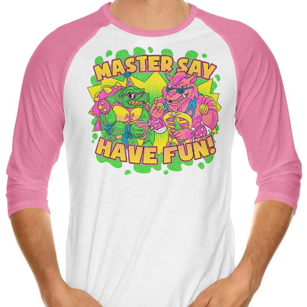 Enjoy Yourself - 3/4 Sleeve Stylish Raglan T-Shirt
