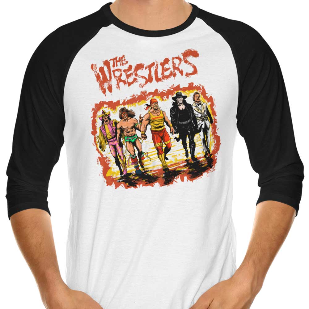Zascanauta's 3/4 Sleeve Raglan T-Shirt - The Wrestlers Design