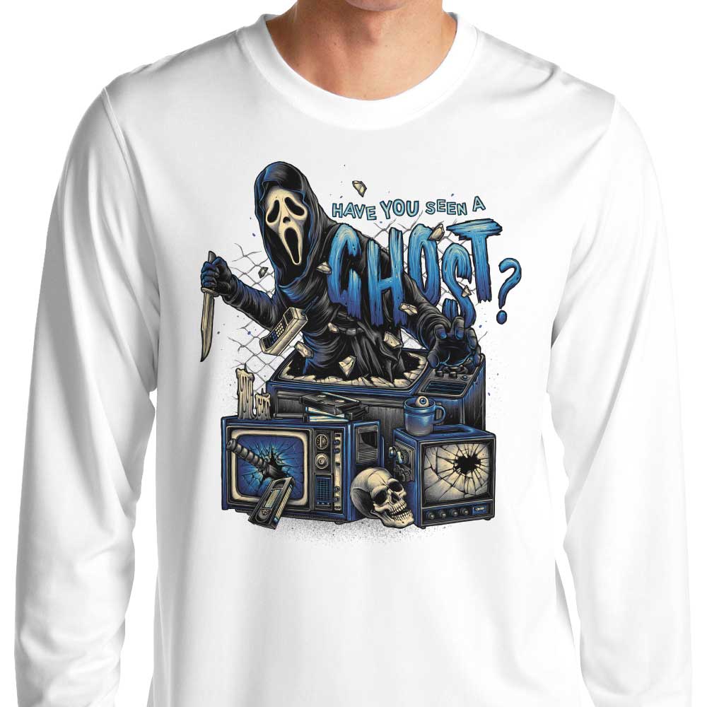 Glitchygorilla's 'Seen a Ghost' Long Sleeve Crewneck T - Shirt for All Sizes