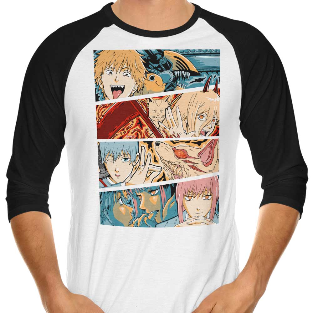 Andriu Illustrations Hunters 3/4 Sleeve Stylish Raglan T-Shirt