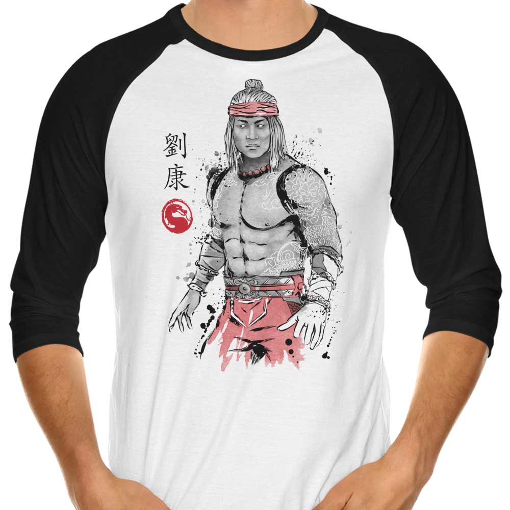 The Selected One Sumi-e Artistic 3/4 Sleeve Raglan Style T - Shirt